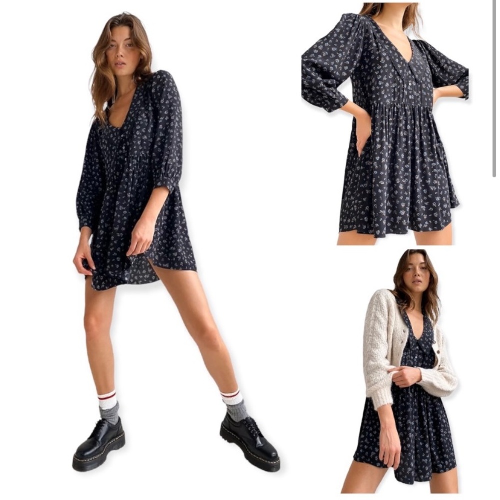 Aritzia Sunday Best Loretta Floral Print Babydoll Dress